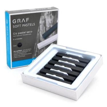 Imagem de Giz Pastel Seco Graf Soft 6 Unidades Preto - Cis