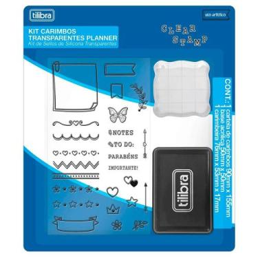 Imagem de Kit Carimbos Transparentes Planner com 3 Unidades - Tilibra
