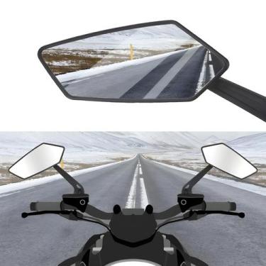 Imagem de Espelhos Retrovisores Universais Ajustáveis Pretos Para Motocicletas, 
