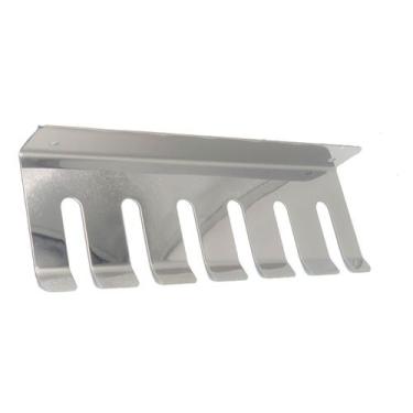 Imagem de Porta espeto de parede em inox para 6 espetos - PLENO CHURRASQUEIRAS