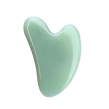 Imagem de Zwbfu Ferramenta de massagem de raspagem de Gua Sha Pedra de jade natural Placa de guasha Ferramenta de corpo facial de Gua Sha para de ponto de gatilho de terapia de acupuntura em spa