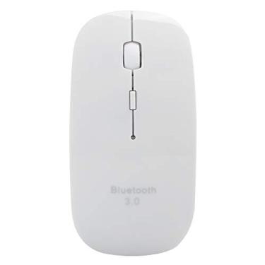 Imagem de Mouse Bluetooth 3.0, mouse ultra fino inteligente sem fio 4D, mouse de computador adequado para casa, trabalho ou viagem, fácil de operar. (branco)
