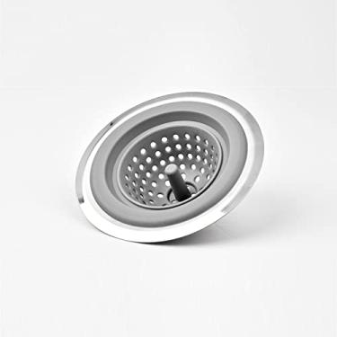 Imagem de Ralo para Pia de Cozinha James.F de Aço Inox com Cesto de Silicone