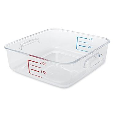 Imagem de Rubbermaid Commercial Products FG630200CLR-12 Space-Saving Container, 2 Quart Capacity (Pack of 12)