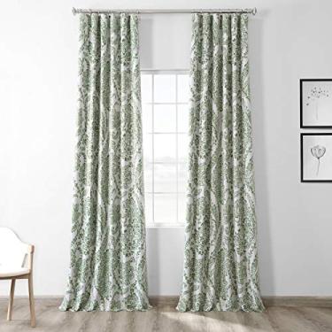 Imagem de HPD Half Price Drapes Cortinas de escurecimento para quarto e sala de estar com estampa floral para quarto e sala de estar (1 painel) 127 cm L x 278 cm, chá verde China