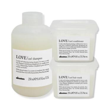Imagem de Kit Love Curl Davines Shampoo + Condicionador + Máscara