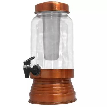 Imagem de Torre Cervejeira De Vidro Com Dispenser De Gelo 3 L - Cobre