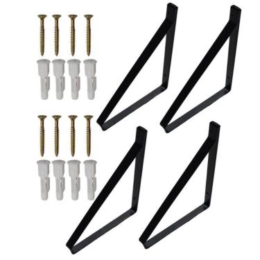 Imagem de Suporte Triangular Para Prateleira Industrial 15 Cm 4 Pçs