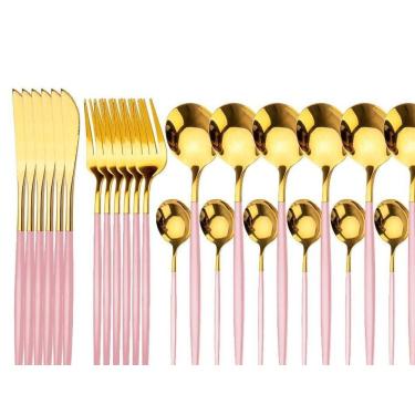 Imagem de Faqueiro 16 Peças Madame Rosa/Dourado