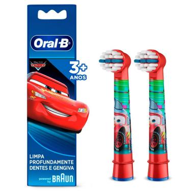 Imagem de Refil para Escova de Dente Elétrica Oral-B Disney Carros – 2 Unidades