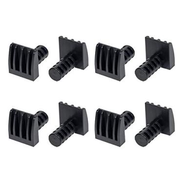Imagem de POWERTEC 71037-P2 Banco de baixo perfil | Rolhas para bancada de madeira para furos de 1,9 cm | Preto - Pacote com 8