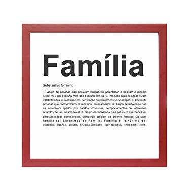 Imagem de Quadro sem Vidro Família Kapos Vermelho
