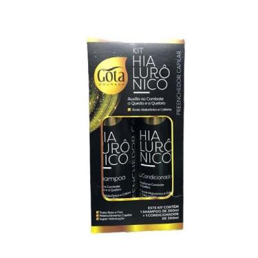 Imagem de Gota Dourada Kit Shampoo E Condicionador 300ml Hialuronico