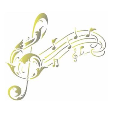 Imagem de Stencil de Acetato para Pintura OPA 20 x 25 cm – 2587 – Nota Musical