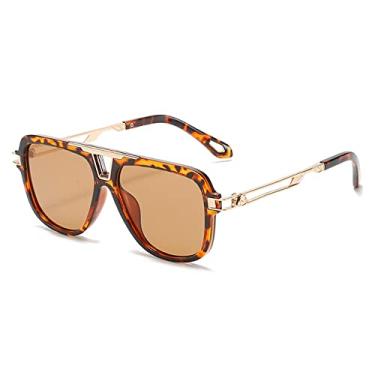 Imagem de Óculos de sol estilo gótico redondo moda steampunk para homens mulheres design vintage óculos de sol óculos de sol, C4 leopardo, tamanho único