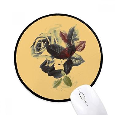 Imagem de DIYthinker Água Cor Planta Folhas Flor Rosa Mouse Pad Desktop Escritório Tapete Redondo Para Computador