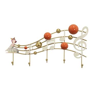 Imagem de KIZQYN Ganchos de casaco cabide montado na parede, gancho de casaco de metal, trilhos de rack de gancho, para cabide de entrada, varanda, sala de estar, quarto, cabide de cozinha montado na parede (cor: 1)