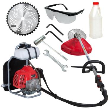 Imagem de Roçadeira Profissional Costal Nakashi C330MBO 33cc De Uso Intensivo Com Motor Mitsubishi TB33 e Lâmina de Vídia