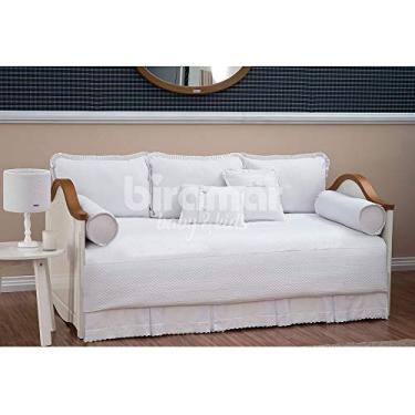 Imagem de Biramar Baby Sofá Cama 9 Peças Com Saia Blanche Matelassado Branco