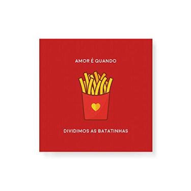 Imagem de Arte Maníacos Quadro Decorativo em Tela Canvas Batatinha Amor - 30x30cm