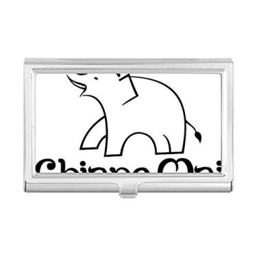 Imagem de Thailand Easy Elephant Shield Porta-cartões de visita com porta-cartões