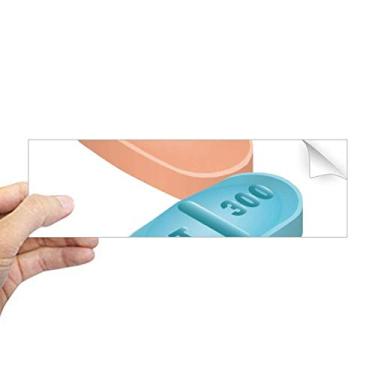 Imagem de DIYthinker Produtos de cuidados de saúde, estampa de ilustração de comprimidos, adesivo retangular para notebook, decalque de janela