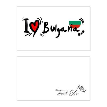 Imagem de I Love Bulgana Bandeira da Palavra Love Heart Ilustration Cartão de agradecimento Papel Aniversário Saudações Casamento Apreciação