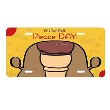 Imagem de DIYthinker Chocolate Aveia Doce Sorvete Placa de Carro Decoração Dia da Paz