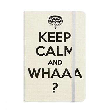 Imagem de Caderno com frases Keep Calm And WHAAA preto oficial de tecido rígido diário clássico