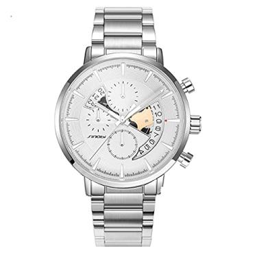 Imagem de Relógio de Pulso Masculino Sinobi Relógio de Quartzo Moderno Aço Inoxidável À Prova D'agua (C2)
