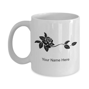 Imagem de Caneca personalizada de flores - Caneca de café para flores - ideia de amantes de vetores - Caneca de café de 325 ml