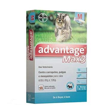 Imagem de Antipulgas e Carrapatos Bayer Advantage Max3 Embalagem Econômica para Cães - 3 Bisnagas - de 4 a 10kg