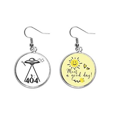 Imagem de Brinco Planetary Spacecraft em busca de seres humanos gota de orelha flor sol joia moderna