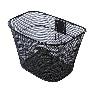 Imagem de Cesta de bicicleta Cesta de carga de bicicleta Gadget de armazenamento de equitação de espaço grande Cesta de armazenamento de bicicleta resistente, PRETO