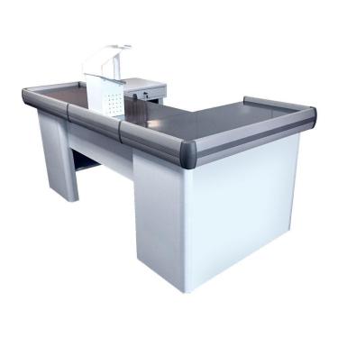 Imagem de Caixa Supermercado Empacotador Check Out 2,00 com Recorte para Balança Branco - SA Gôndolas