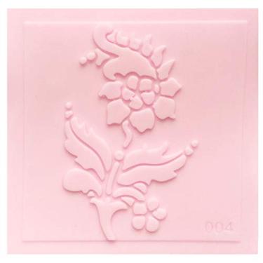 Imagem de Mini DANÇANÇA PETÚNIA flor padrão de renda impressão textura impressão em relevo silicone fondant gumpaste tapete de impressão de bolo molde quadrado para cupcakes sugarcraft 51 * 51 * 5 mm