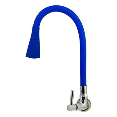 Imagem de Torneira Cozinha Parede Tb.gourmet Duplo Jato Colorido 1/4v. Cor:Azul