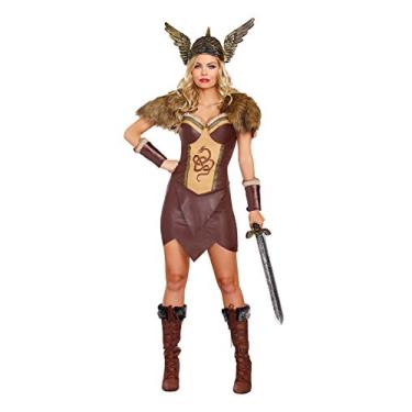Imagem de Dreamgirl Fantasia Voraz Viking Feminina, Marrom/bege, P