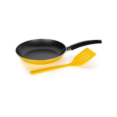 Imagem de Frigideira Color Pop Multiflon com Espátula Amarela - 20cm