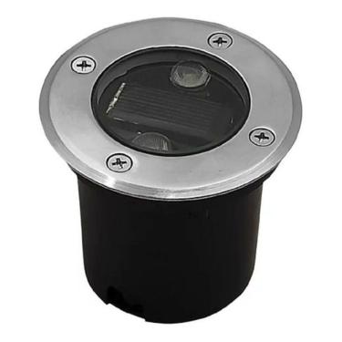 Imagem de Balizador De Embutir Solar Led Piso 2w Luz Branco Frio 6000k Sem fio Jardim Corredor Escada Passarela Lago Piscina Deck