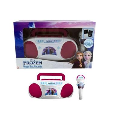Imagem de Boom Box Karaoke Com Microfone Musical Infantil Princesa Frozen - Cand