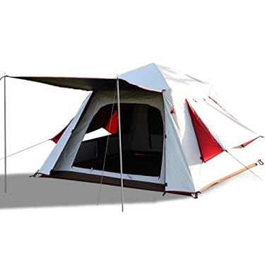 Imagem de Tenda de acampamento,Tenda de acampamento |Barraca de cabine para 6 pessoas com configuração instantânea, barraca pop-up à prova d'água, barraca de lona de glamping ao ar livre, uso de acampamento