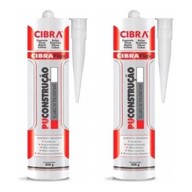 Imagem de 02 Cola Cibra Selante Poliuretanopu Construção 400g Branco