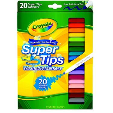 Imagem de Canetinhas Laváveis Super Tips 20 Cores Crayola