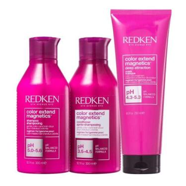 Imagem de Redken Color Extend Magnetics Shampoo + Condicionador 300ml + Máscara