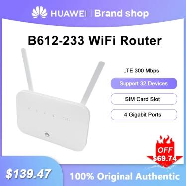 Imagem de Huawei-router pro 2 b612-233 wifi repetidor 4g lte 300 mbps amplificador de sinal de rede sem fio