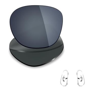 Imagem de Mryok Lentes de substituição polarizadas e peças de nariz para Ray-Ban RB4333D 55 mm - irídio preto