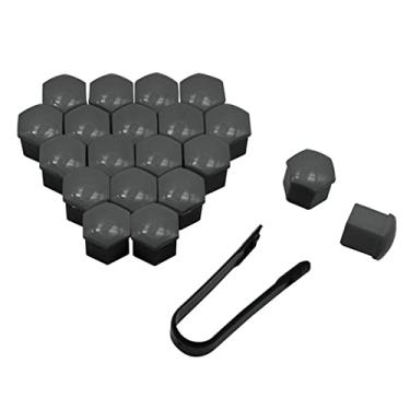 Imagem de Porca de roda 20 peças porca de roda tampa de cabeça de parafuso tampas de parafuso de proteção decoração exterior aros de parafuso de proteção acessórios de carro 17mm 19mm 21mm tampas de porca de