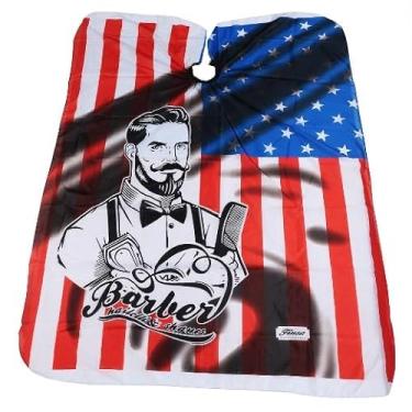 Imagem de MOUMOUTEN Capa De Barbeiro Para Salão De Beleza à Prova D'água, Avental De Cabeleireiro, Vestido Envoltório De Nylon Para Corte De Cabelo, Esticar A Mão Para Homens Com Fechos De Pressão Profissionais