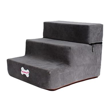 Imagem de Ｂｅｓｇａ Escada de Escadas para Cães, Brinquedos de Escalada Antiderrapantes, Rampa de Design para Sofá, Cama Alta, Cachorro Grande, Cinza escuro
